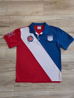 Chicago Cubs MLB Polo Diagonal Stripes Size L by KLEW