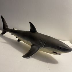 EOMODA Large Gray Great White Shark 23" Rubber Educational Toy Model Figure