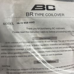 06-2010 Infiniti M35X  BC COILOVER