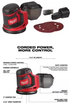 M18 18V Lithium-Ion Cordless 5 in. Random Orbit Sander (Tool-Only)