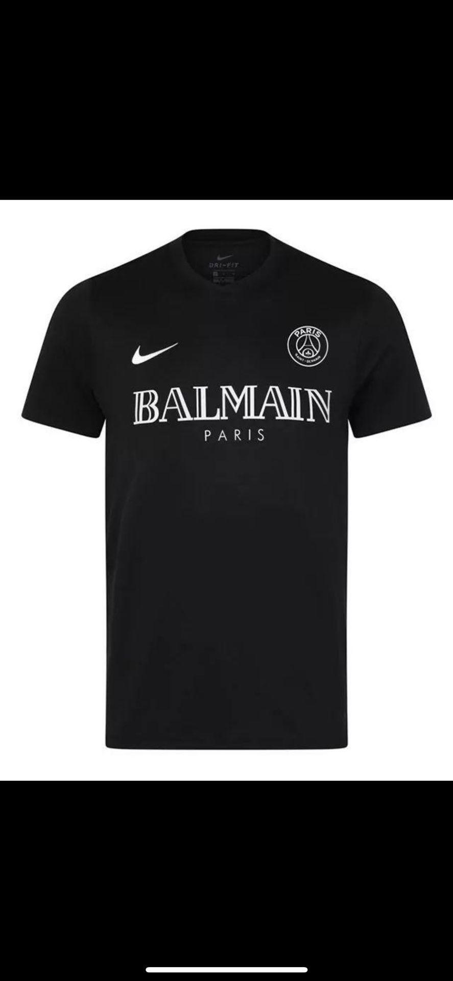 Psg Balmain Paris Maglietta Psg Balmain Paris Tee Shirt Balmain