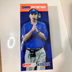 2010 Chris Petersen Boise State Broncos Coach Bobblehead Jacksons Blue Bunny NIB