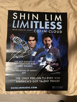 SHIN LIM AND COLIN CLOUD BOTH SIGNED POSTER