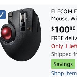 ELECOM EX-G PRO Wired/Wireless Trackball Mouse Thumb Control 8-Button Function