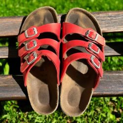 Birkenstock Florida Red Sandals 
