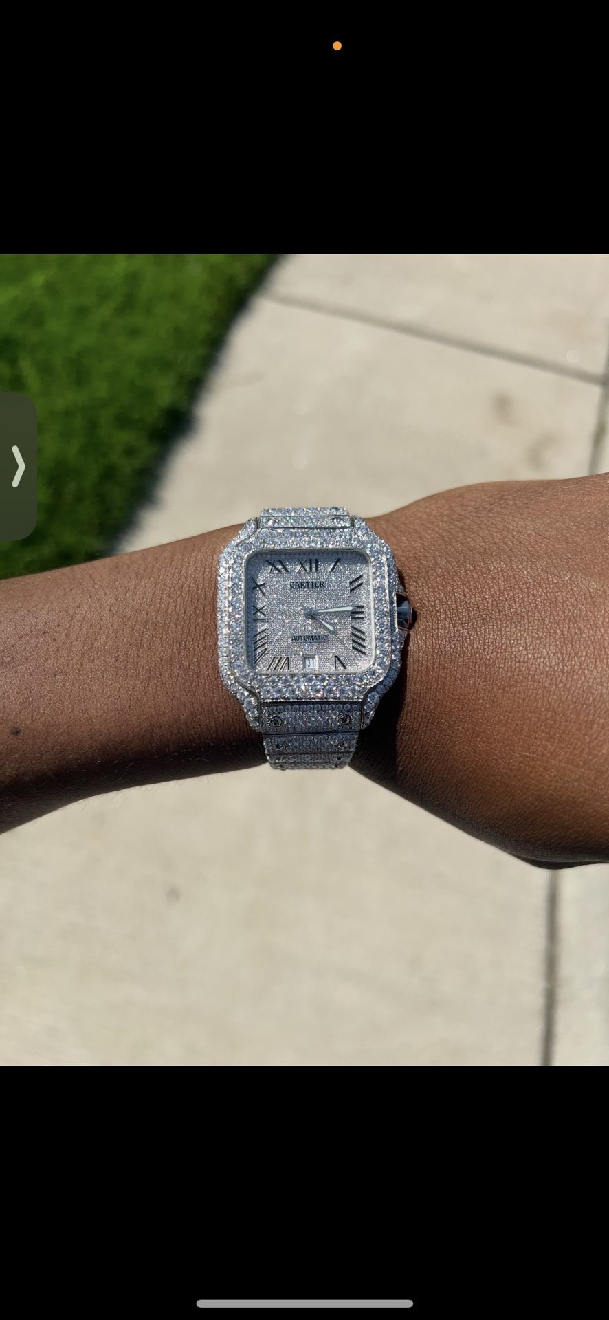Silver Moissanate Carti Watch Bussdown
