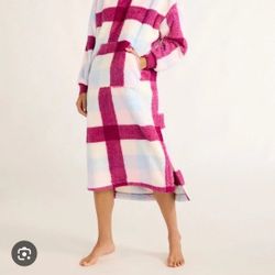 Joyspun Women's Oversized Hooded Plush Lounger