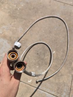 Washing Machine Supply Line Water Hose 6ft 3/4 in by 3/4 in Braidless Stainless Steel