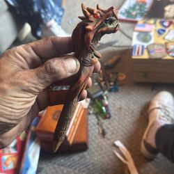 Wooden Dragon Hand Carved Pencil 
