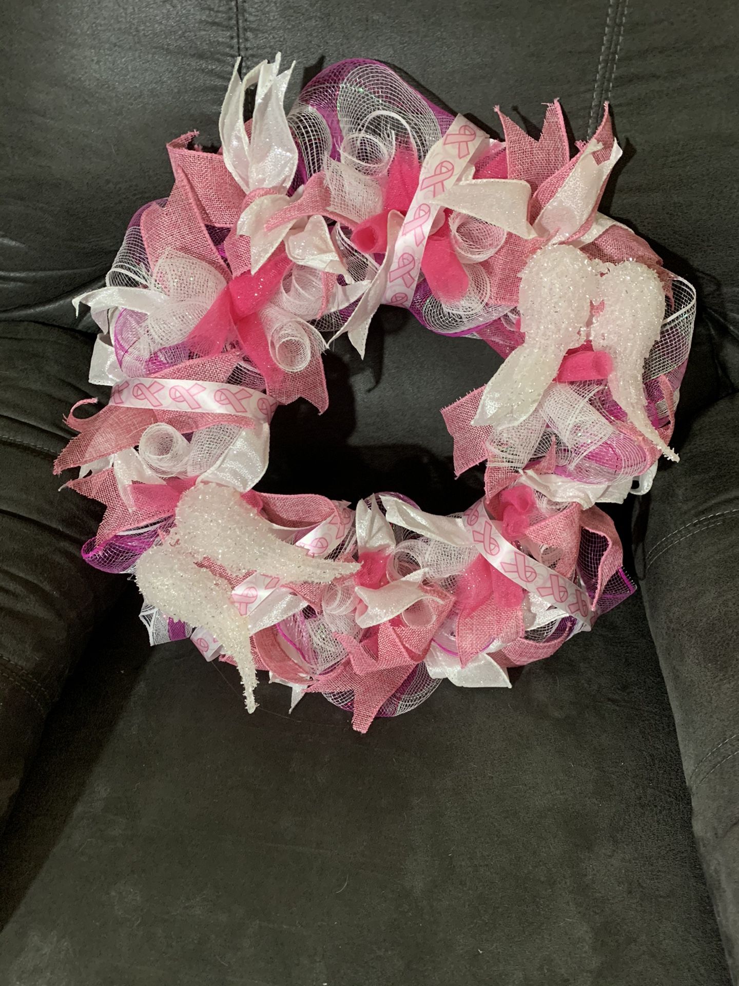Breast cancer awareness Wreath
