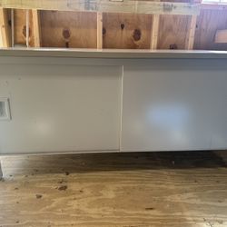 Heavy-Duty Metal Storage Cabinet With Sliding Doors