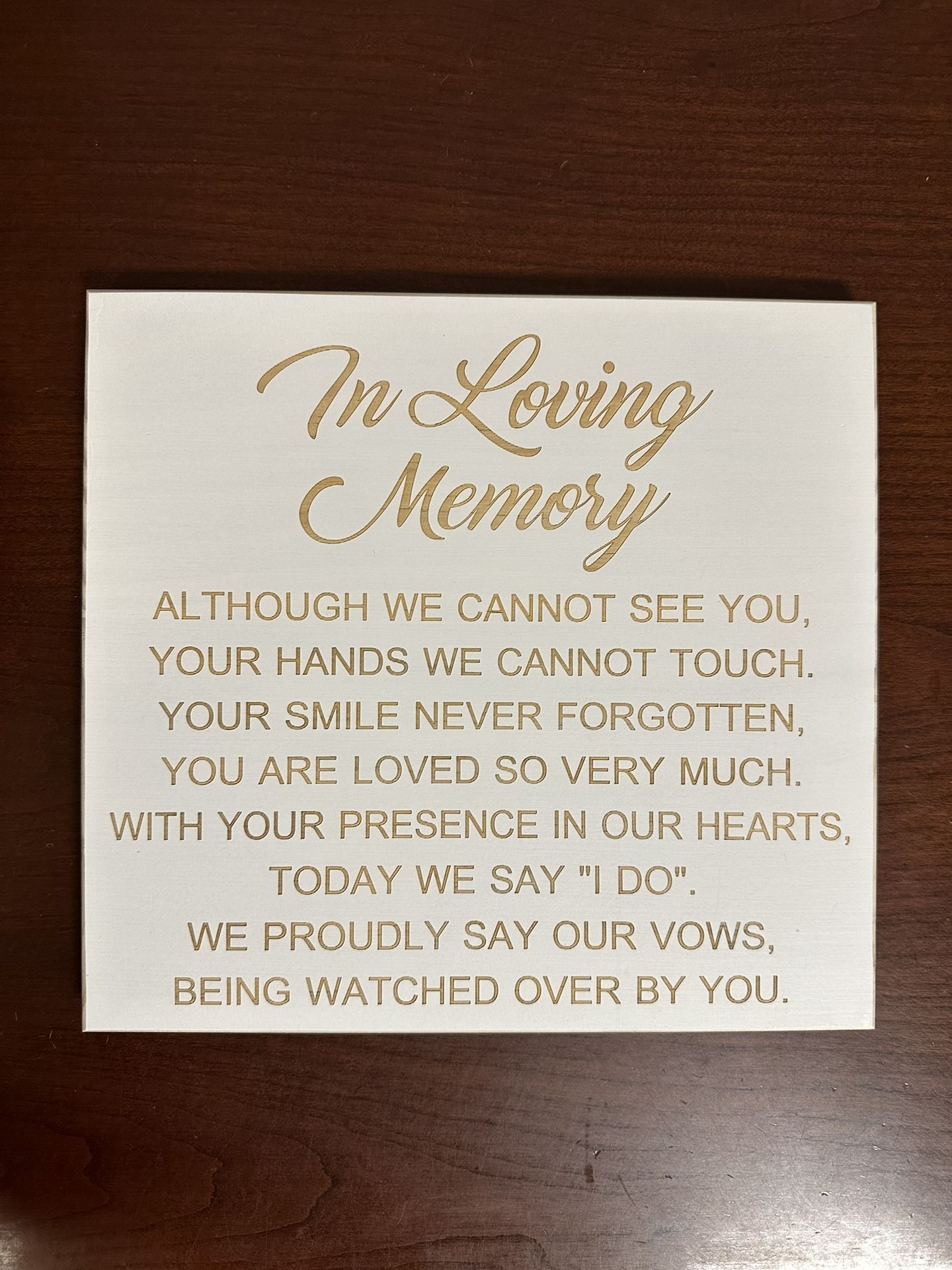 Wedding Memory Sign