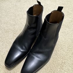 Magnanni Black Leather Chelsea Boots Size 8M