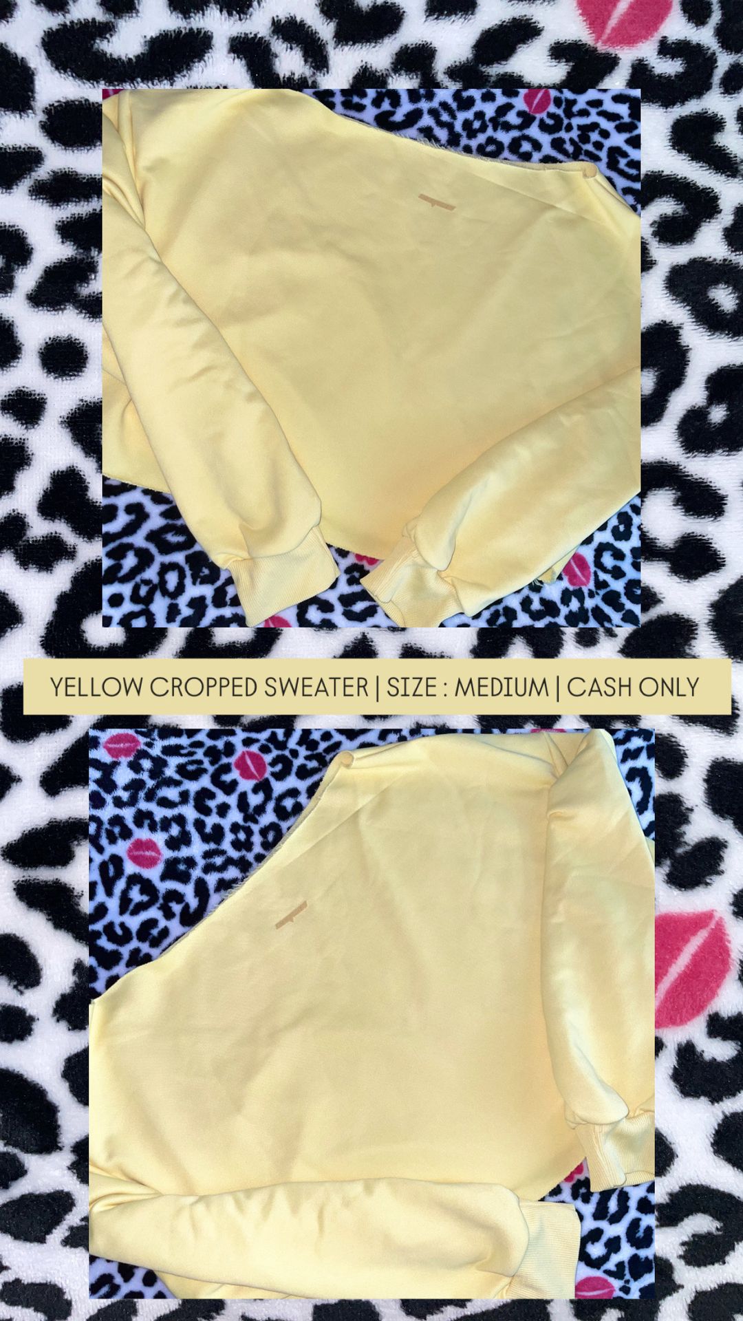 yellow cropped sweater