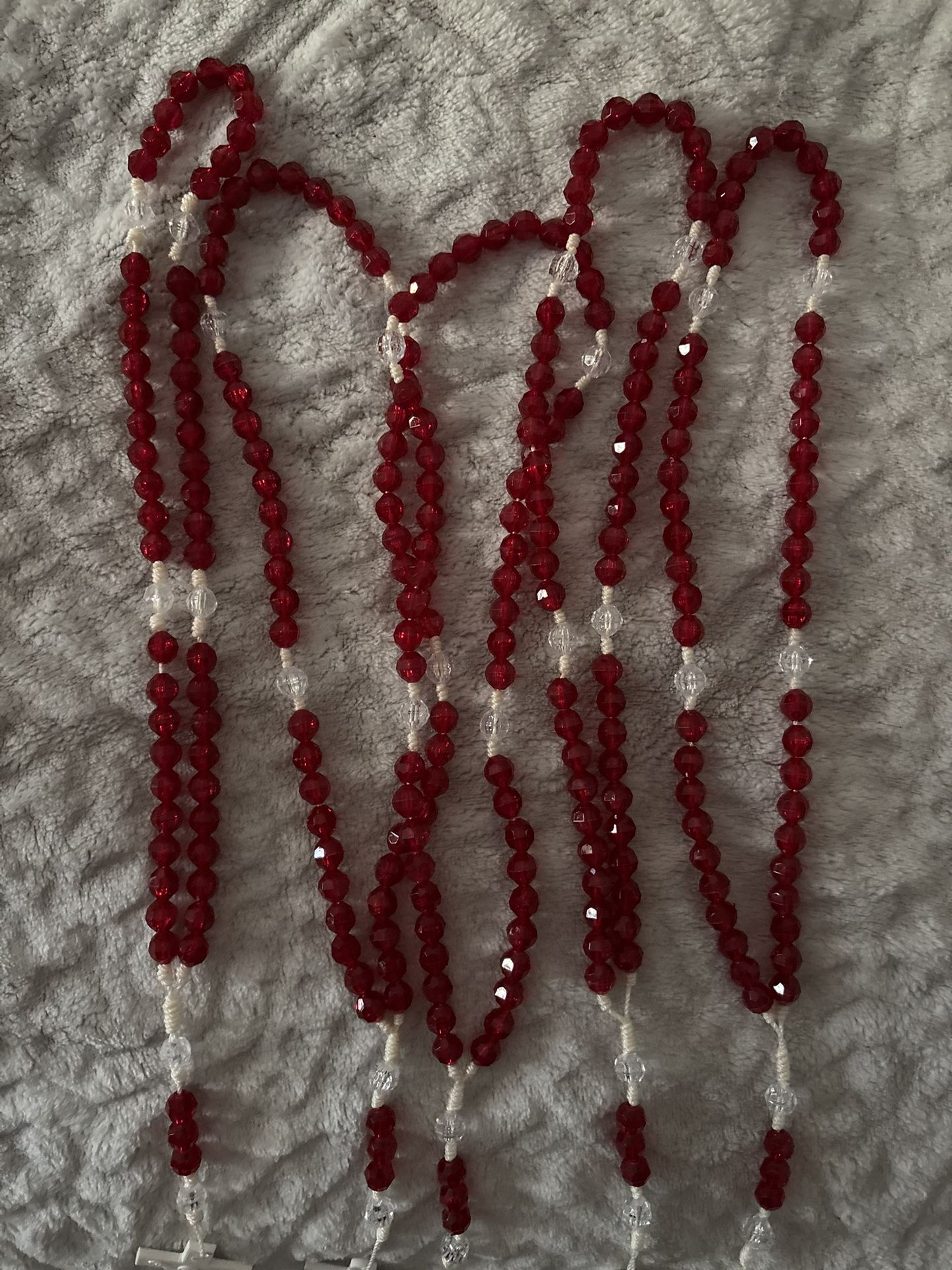 5 Blessed Red Rosaries