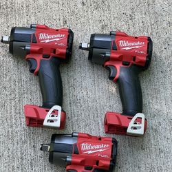 Milwaukee Fuel Impact 1/2” Mid Torque Wrench (600 Lbs Of Torque) $200 Each Tool Only New Nuevo 