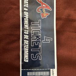 4 Atlanta Braves Tickets Sec 112 4 Seats Parking Included