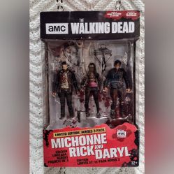 AMC The Walking Dead Heroes 3 Pack Figures Limited Edition Mcfarlane 2017 NIB 