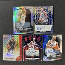 NBA Autograph Lot (5) Basketball Autos Braun Wagner McCollum Cassell Gordon