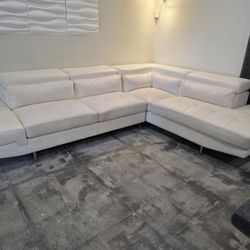White Leather Sofa