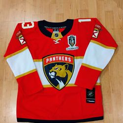 Sam Reinhart Florida Panthers Red Jersey With Championship Patch 