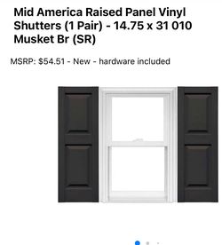 Vinyl black shutters