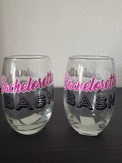 Set of 12 - Bachelorette Bash Stemless Wine Glasses