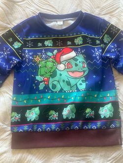 Bulbasaur Christmas sweater size 6