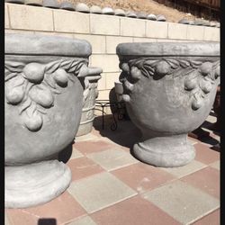 New Flower Pots Made Out Of Cement Perfect Gift 