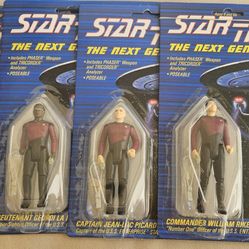 Star Trek: The Next Generation 3.75" Action Figure Lot of 4