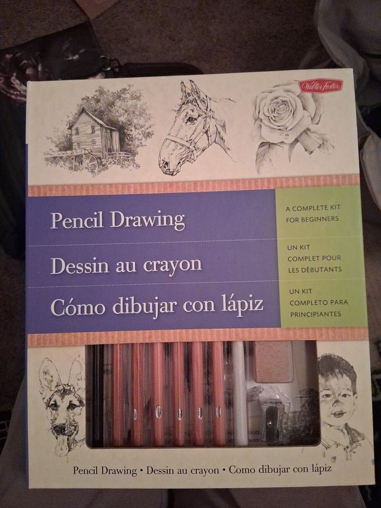 Brand New Walter Foster Pencil Drawing Kit