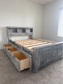 New Full Bed With Drawers