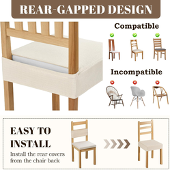 Set of 4 Waterproof dining chair cover