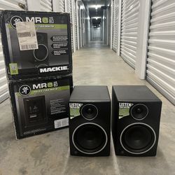 2 Mackie MR6 MK3 6.5" Powered Studio Monitors Speakers DJ Film Editing