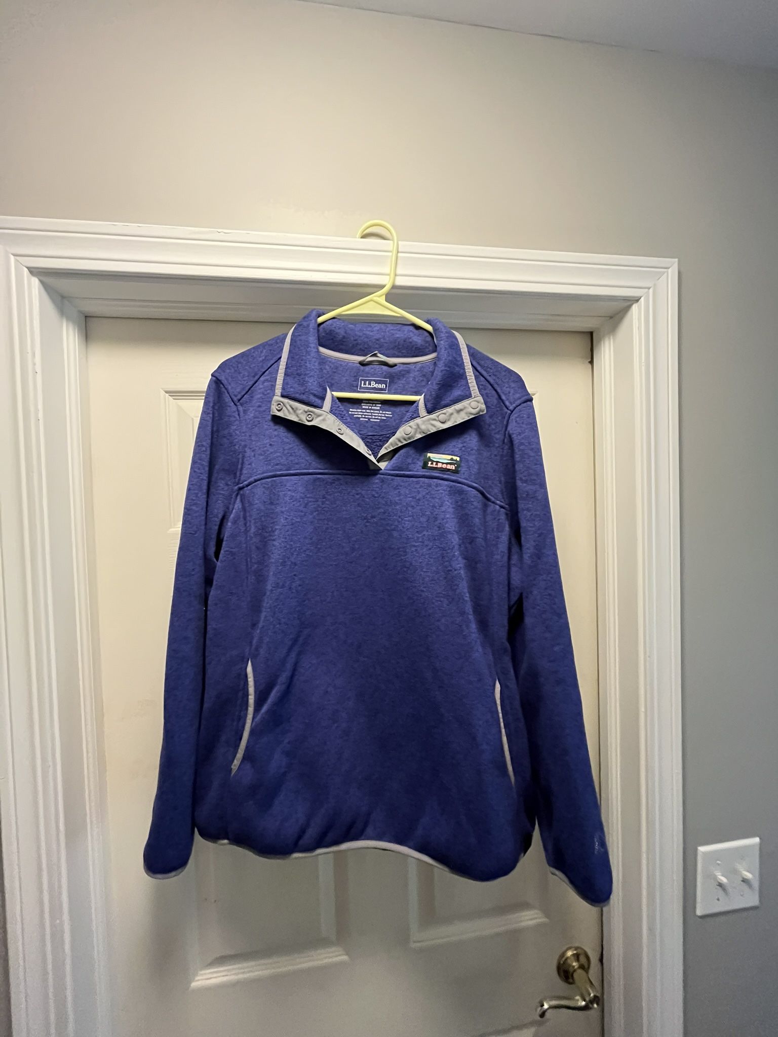 LL Bean Sweater Fleece 1/4 Snap Pullover XL