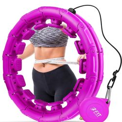 Brand New: FIT ON FORM Infinity Weighted Hula Fit Hoop for Adult Weight Loss, 2 in 1 Smart Fitness Exercise Hoop for Women Abs Workout.