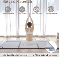 Futon Mattress Tatami Foldable Floor Sleep pad Grey