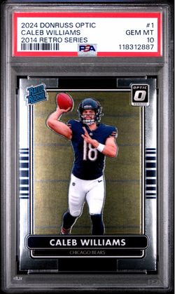 2024 Donruss Optic Caleb Williams 2014 Retro Rated Rookie #1 PSA 10