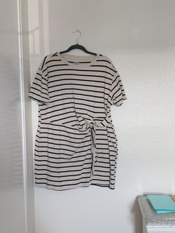 Terra & Sky Striped Dress / Vestido de rayas con nudo