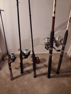 5 fishing rods
