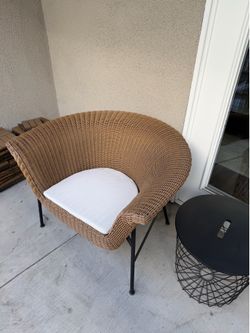 CB2 outdoor basket chair