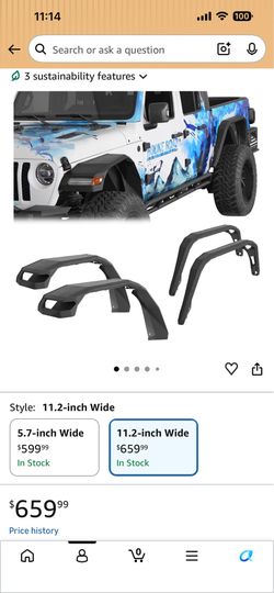 Fender flares and turn signal lights for jeep gladiator