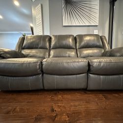 Sofa With Recliners And Phone Charger