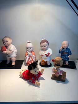 Japanese Doll Figurines Collection Set of 6