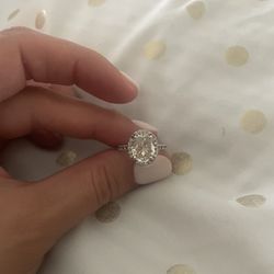 14k Wg Beautiful Moissanite Ring  11x8  Equivalent To A 2.5 Carat Diamond 