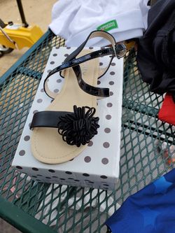 Black little girl sandals