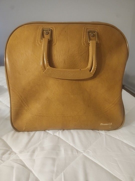 Vintage Brunswick Bowling Bag With Bowling Ball And Shoes Included