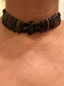 Tiger eye and Onix choker 15’