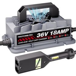36 Volt Golf Cart Battery Charger for EZGO TXT Golf Carts, 36V 18A Golf Cart Charger with Upgraded Extended D Style Plug, 4-6H Full Charge Trickle Cha