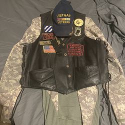 POW Leather Army Jacket